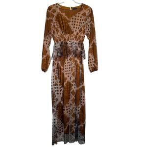 La‎ Vira sheer lined maxi dress